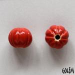 Pumpkin shape bead, PAPRIKA RED