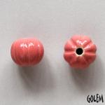 Pumpkin shape bead, LIGHT HONEYSUCKLE
