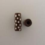 Brown tube,  White Dots - 4