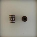 Dot & lines on short dark tube bead