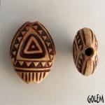 Mayan rocket, rust, almond bead size M