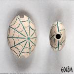 Spider web, almond bead size M