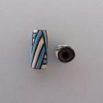 turquoise & white design on dark - 4