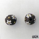 white flowers on dark clay