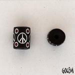Peace signs on dark tube, size S