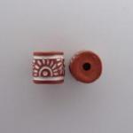 White flowers on terracotta
