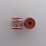 Terracotta Barrel W/ White Sun -4