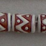 White Zig-Zag on terracotta