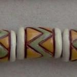 Green & yellow on terracotta
