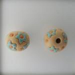 Turquoise flowers, large round