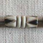 Black & White triangles, tube bead