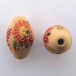 Flowers & ladybugs, extra large oval
