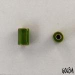 Small Tube Bead, Bright Kiwi