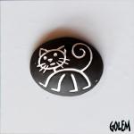 Stick figure cat - White on dark