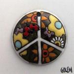peace sign on dark