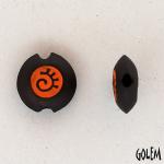 Swirl, orange on dark, size S