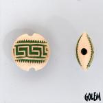 Greek Key, light lentil bead, size S