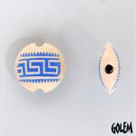 Greek Key, light lentil bead, size S