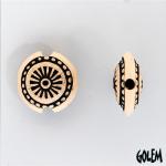 Sun in dot circle, light lentil bead size S