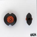 Simple Sun design, dark lentil bead size S