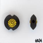 Simple Sun design, dark lentil bead size S