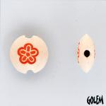 Flower, light color lentil bead, size S