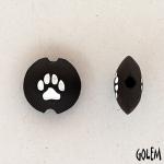 Paw Stamp, white on dark, size S