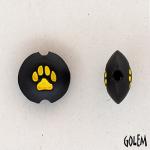 Paw Stamp, Yellow on dark, size S