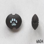 Paw Stamp, Turquoise on dark, size S