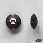 Paw Stamp, Pink on dark, size S