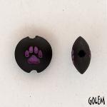 Paw Stamp, Purple on dark, size S