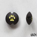 Paw Stamp, Chartreuse on dark, size S