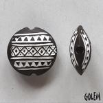 Tribal pattern, white on dark, size M