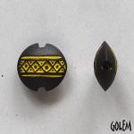 Tribal pattern, yellow on dark, size S