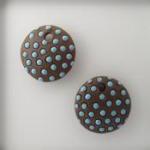 Brown Disc, Blue Dots - 2