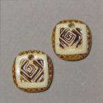 Greek key and triangles charm