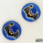 Bat on blue background, charms