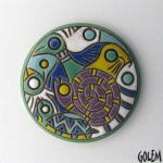 Wild Jungle - large round cabochon