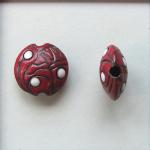 dark lentil, abstract design in red