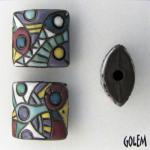 Wild Jungle pillow beads, blue/purple/wine