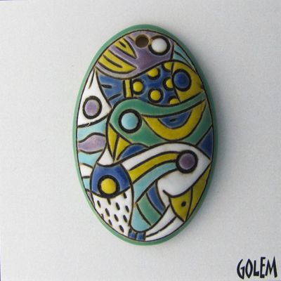 Wild Jungle - Large oval pendant