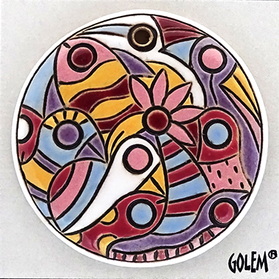 Wild Jungle - large round pendant