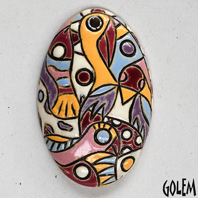 Wild Jungle - Large oval pendant
