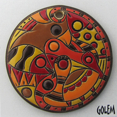 Wild Jungle - large round pendant