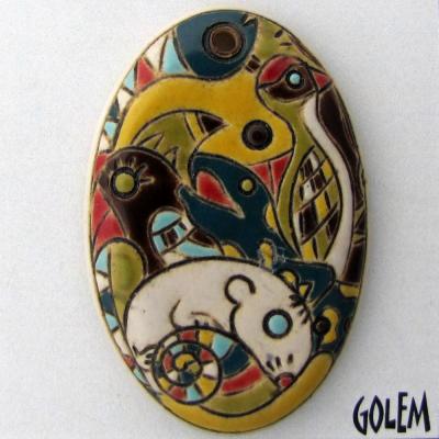 Wild Jungle - Large oval pendant