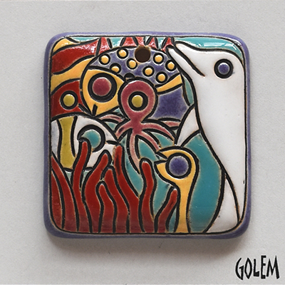 Southern Seas - square pendant