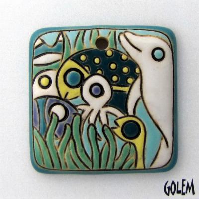 Southern Seas - square pendant