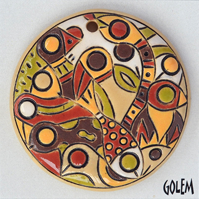 Wild Jungle - large round pendant
