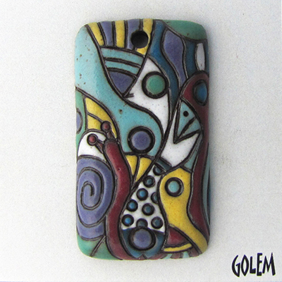 Carribean Jungle -  rectangle pendant