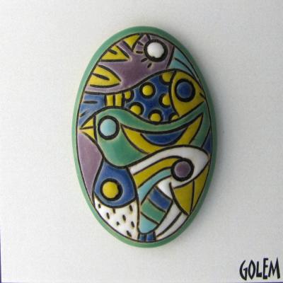 Wild Jungle, large oval cabochon